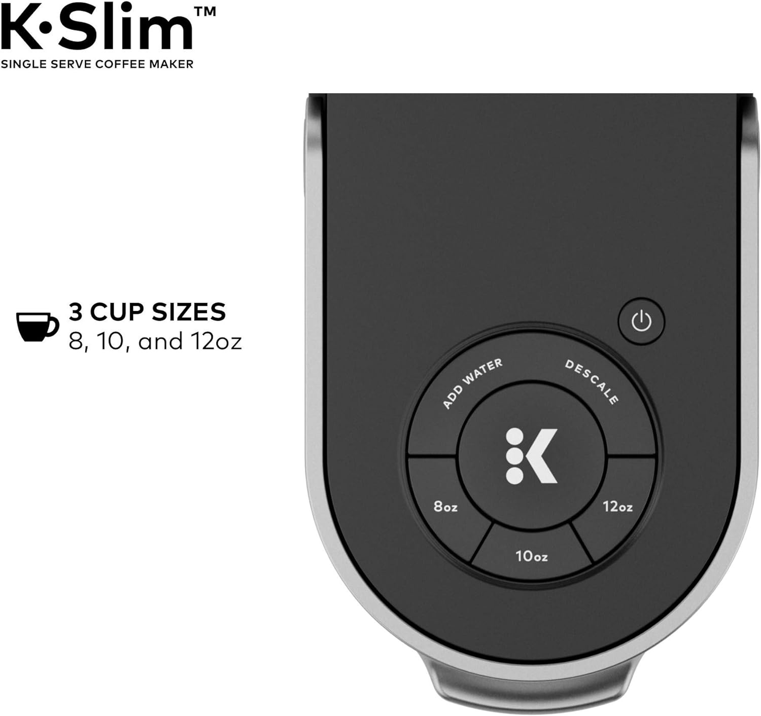 image:imageKeurig K Slim Single Serve KCup Pod Coffee Maker with 3 Brew Sizes Multistream Technology 46oz Removable Reservoir Scarlet RedBlack