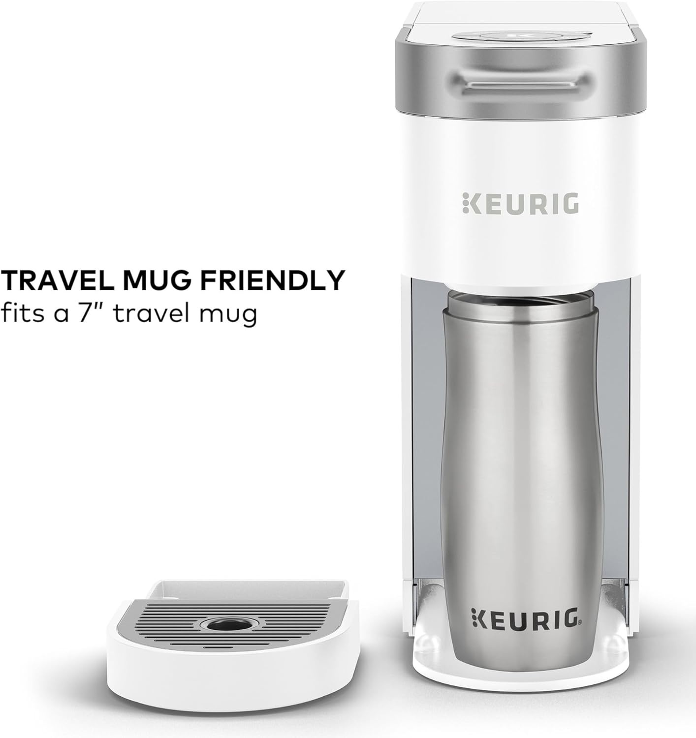 image:imageKeurig K Slim Single Serve KCup Pod Coffee Maker with 3 Brew Sizes Multistream Technology 46oz Removable Reservoir Scarlet RedWhite