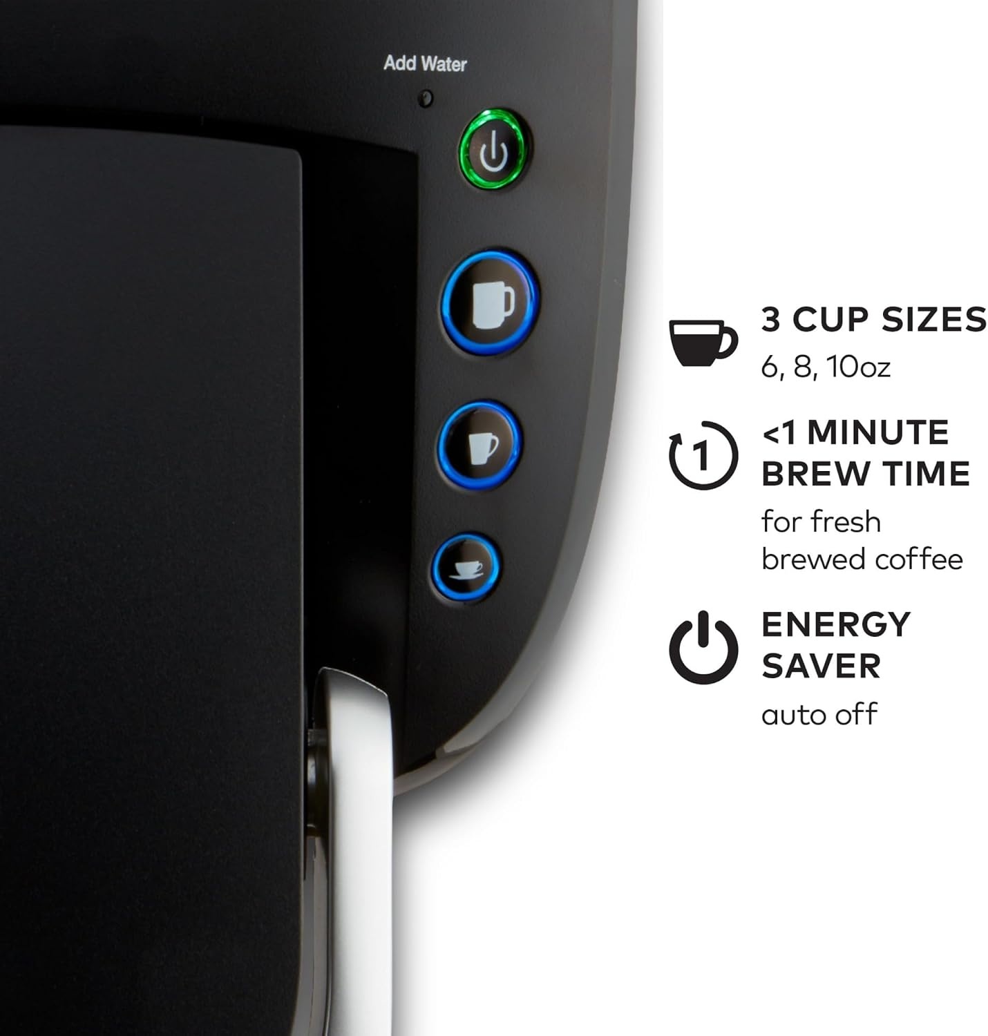 image:imageKeurig KCompact SingleServe KCup Pod Coffee Maker with 3 Brew Sizes Smart Start Feature 36oz Removable Reservoir BlackBlack