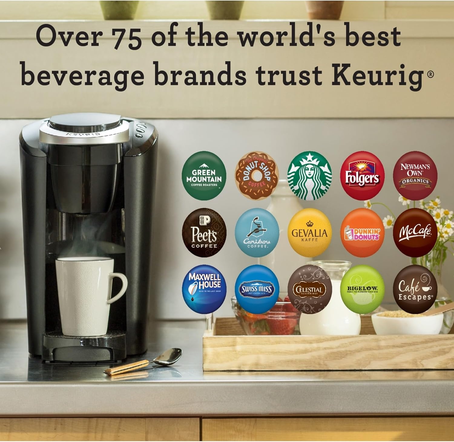 image:imageKeurig KCompact SingleServe KCup Pod Coffee Maker with 3 Brew Sizes Smart Start Feature 36oz Removable Reservoir BlackBlack