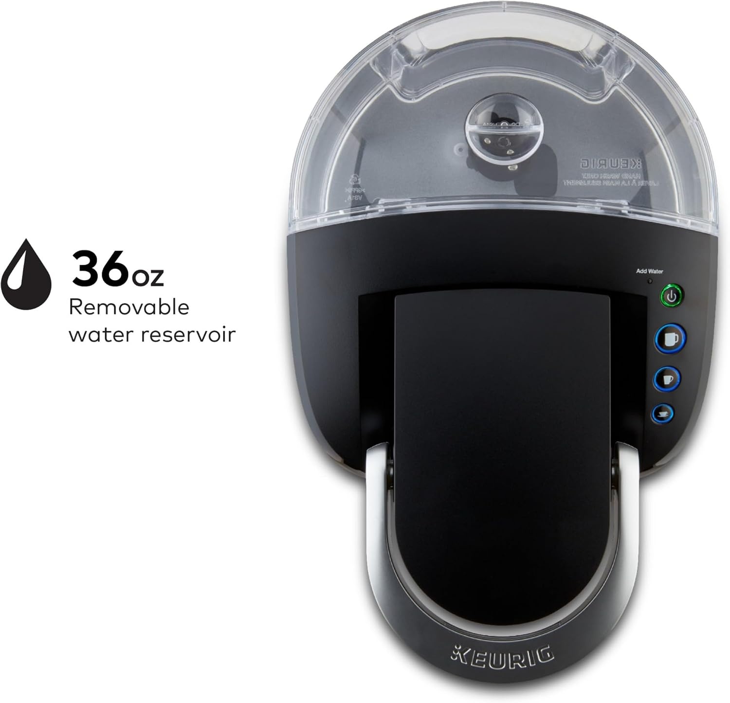 image:imageKeurig KCompact SingleServe KCup Pod Coffee Maker with 3 Brew Sizes Smart Start Feature 36oz Removable Reservoir BlackBlack