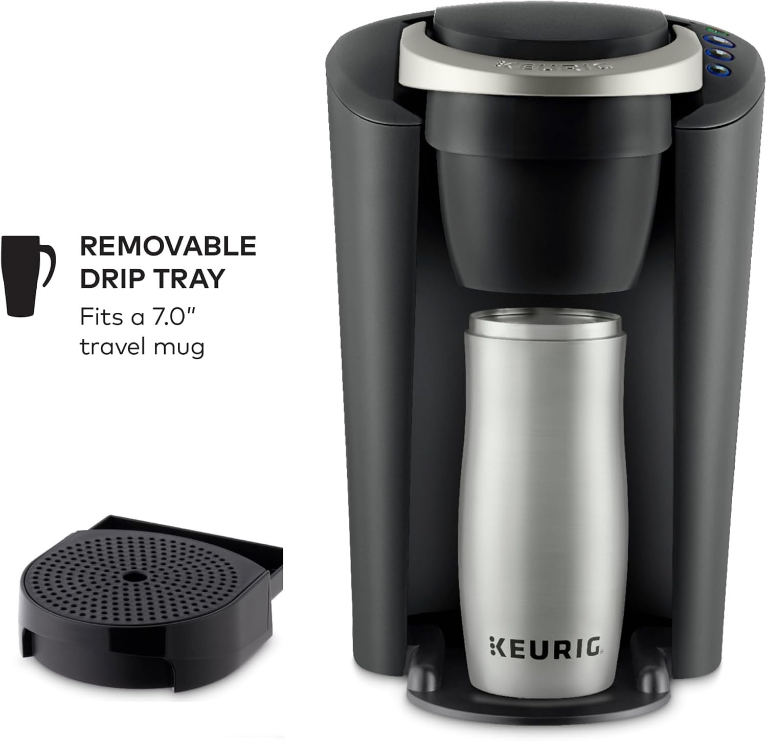 image:imageKeurig KCompact SingleServe KCup Pod Coffee Maker with 3 Brew Sizes Smart Start Feature 36oz Removable Reservoir BlackBlack