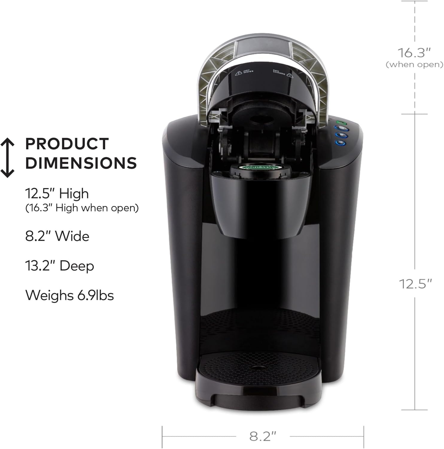 image:imageKeurig KCompact SingleServe KCup Pod Coffee Maker with 3 Brew Sizes Smart Start Feature 36oz Removable Reservoir BlackBlack