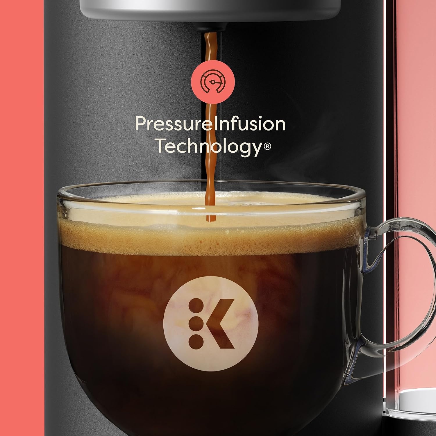 image:imageKeurig KCrema Single Serve KCup Pod Coffee Maker PressureInfusion ampamp MultiStream Technology Brews CremaTopped Coffee EspressoStyle Shots Classic Coffee Tea Cocoa 72 oz Removable Reservoir