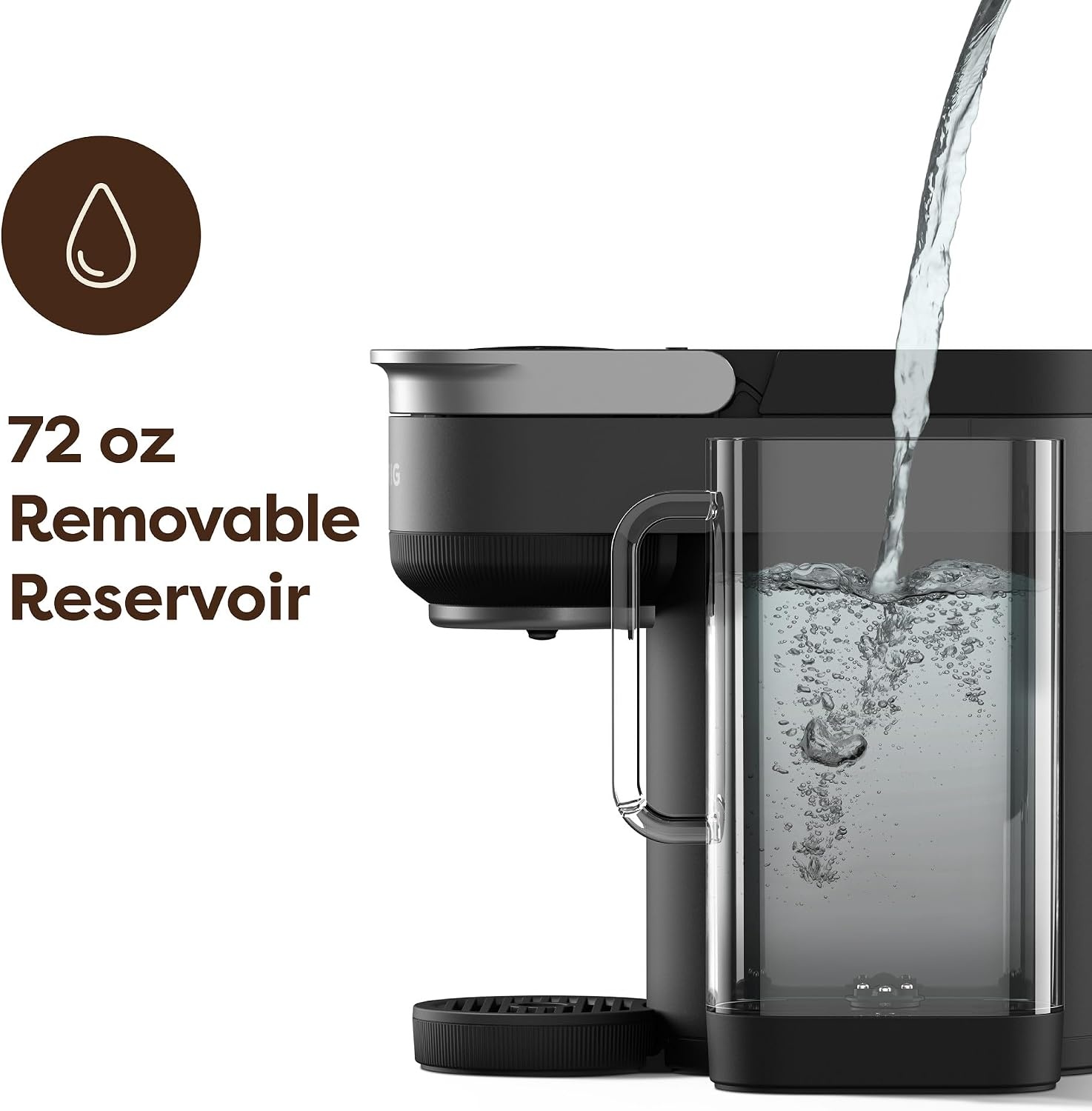 image:imageKeurig KCrema Single Serve KCup Pod Coffee Maker PressureInfusion ampamp MultiStream Technology Brews CremaTopped Coffee EspressoStyle Shots Classic Coffee Tea Cocoa 72 oz Removable Reservoir