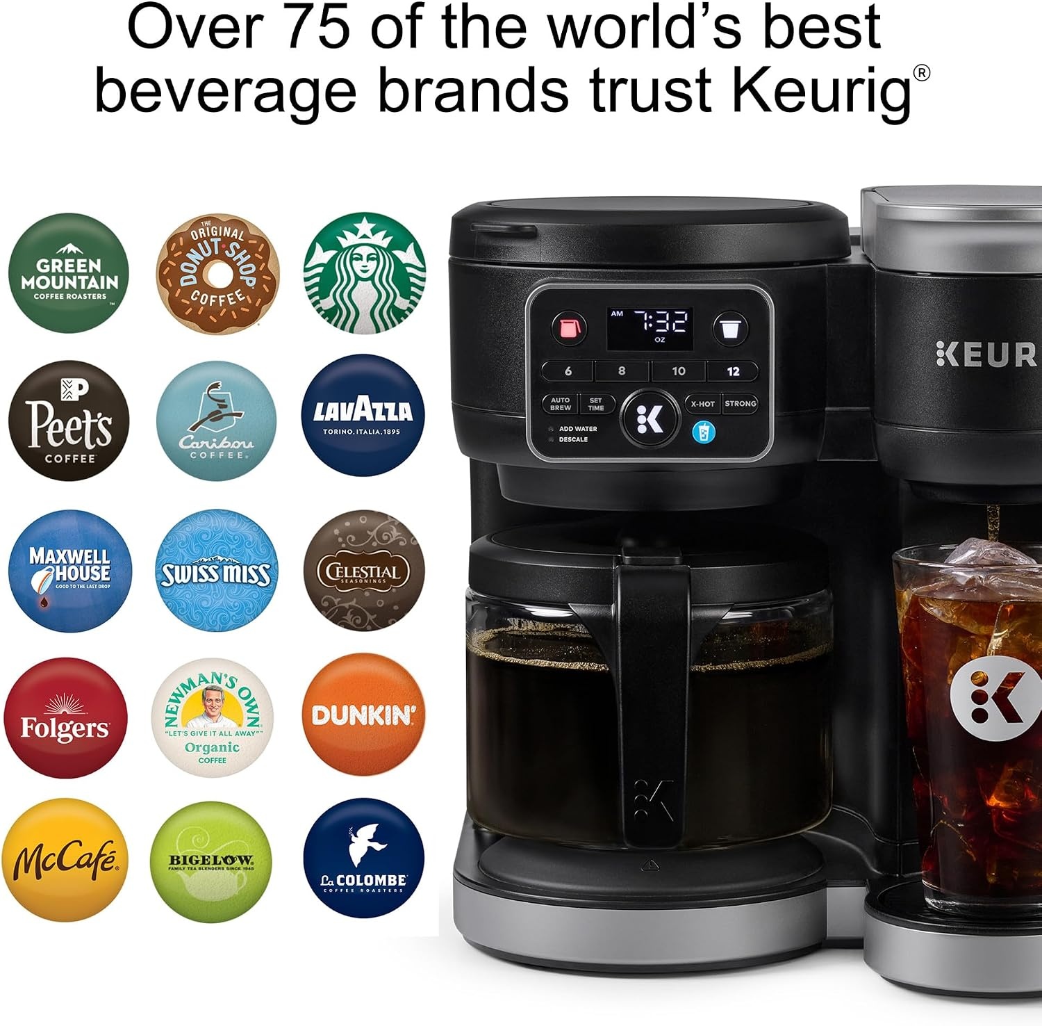 image:imageKeurig KDuo Hot ampamp Iced Single Serve ampamp Carafe Coffee Maker MultiStream Technology 72oz Reservoir Ideal for Holiday Hosting ampamp Gift Giving Gen 2