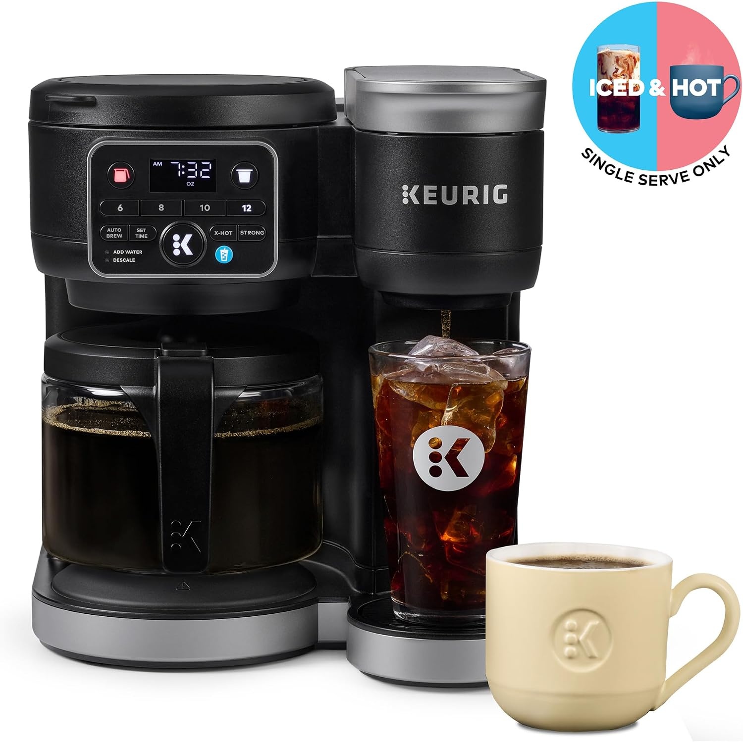 image:imageKeurig KDuo Hot ampamp Iced Single Serve ampamp Carafe Coffee Maker MultiStream Technology 72oz Reservoir Ideal for Holiday Hosting ampamp Gift Giving Gen 2