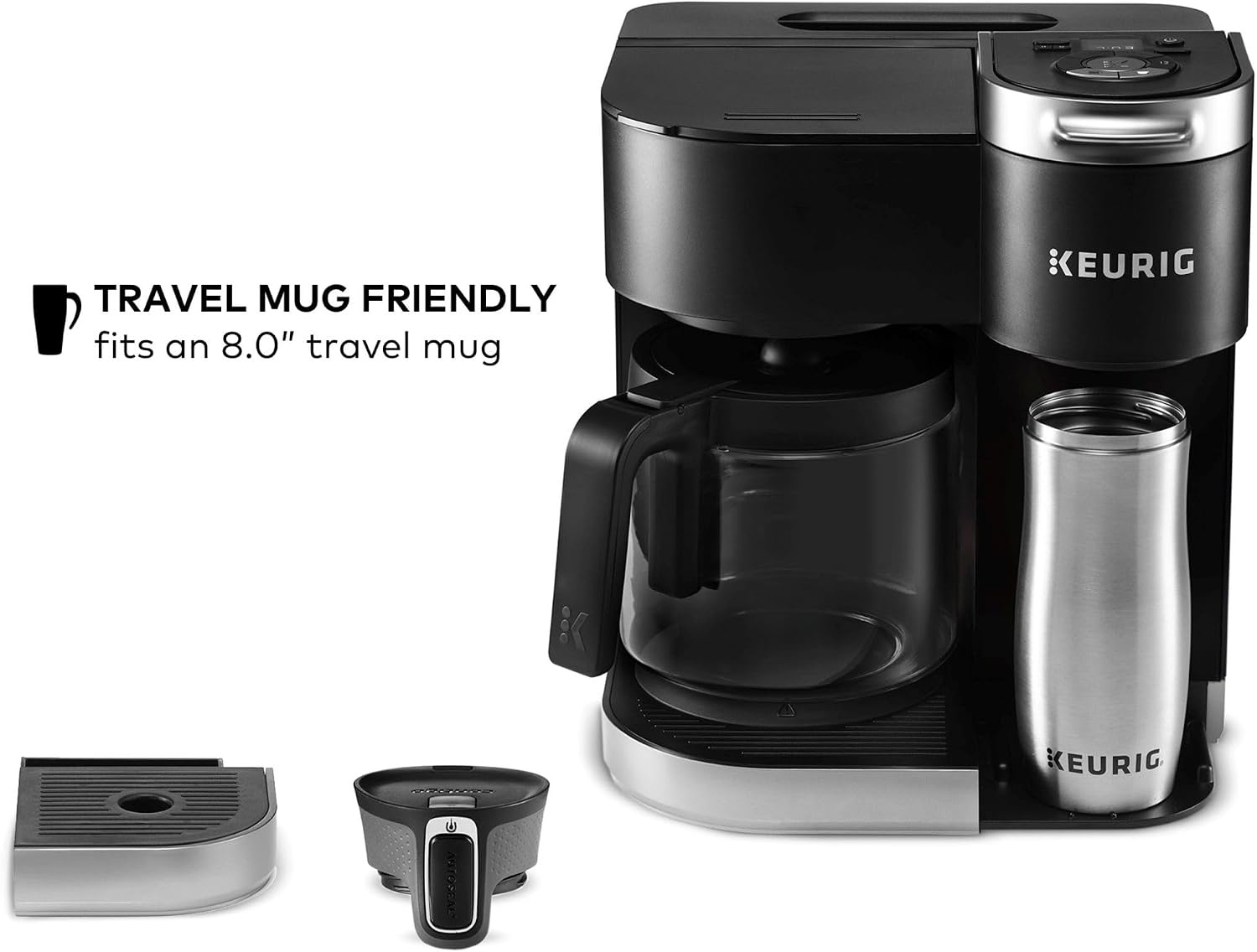 image:imageKeurig KDuo Single Serve KCup Pod ampamp Carafe Coffee Maker with Multiple Brew Sizes 60oz Removable Reservoir Programmable Auto Brew Carafe Gen 1 Black