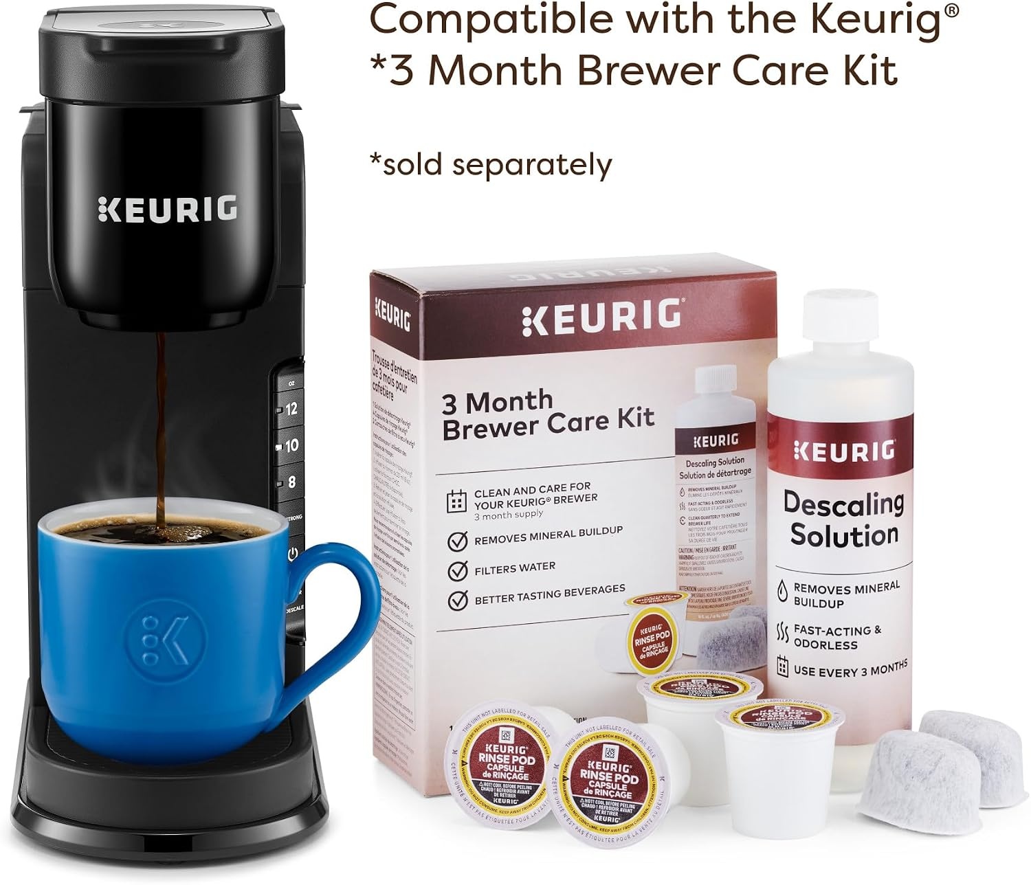 image:imageKeurig KExpress Single Serve Coffee Maker Strong Brew Option 42oz Reservoir Sleek Design for Holiday Hosting ampamp Gifting Warm StoneBlack