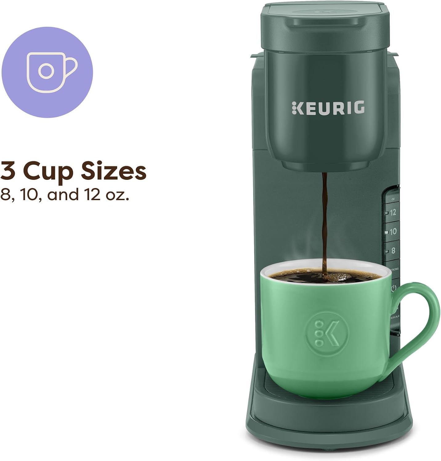 image:imageKeurig KExpress Single Serve Coffee Maker Strong Brew Option 42oz Reservoir Sleek Design for Holiday Hosting ampamp Gifting Warm StoneEvergreen