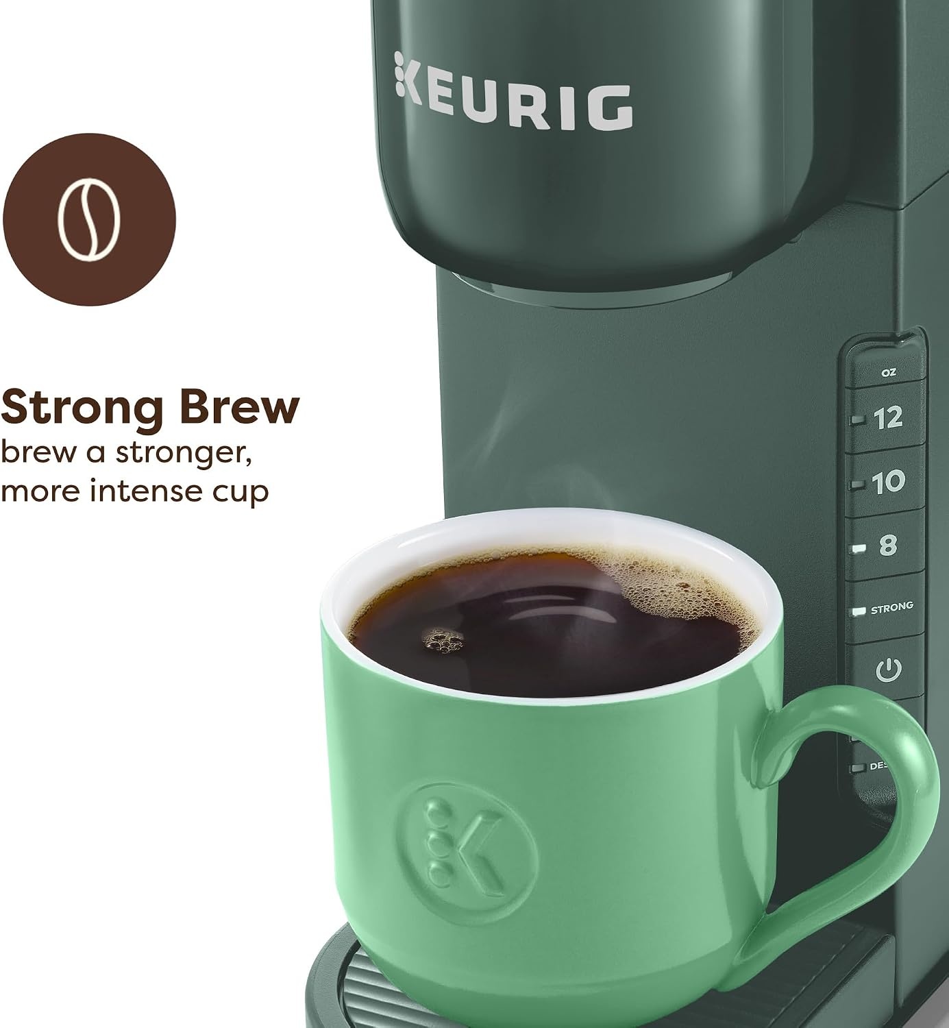 image:imageKeurig KExpress Single Serve Coffee Maker Strong Brew Option 42oz Reservoir Sleek Design for Holiday Hosting ampamp Gifting Warm StoneEvergreen