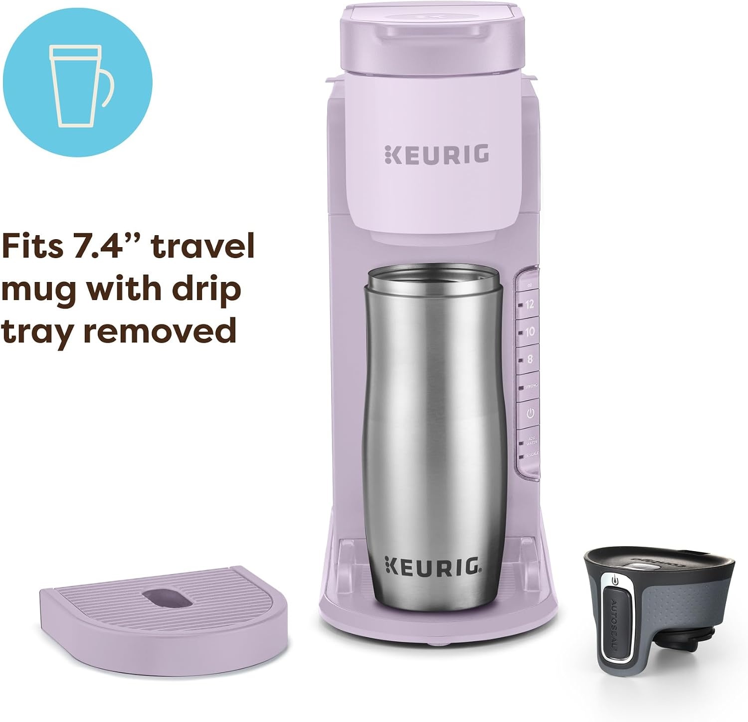 image:imageKeurig KExpress Single Serve Coffee Maker Strong Brew Option 42oz Reservoir Sleek Design for Holiday Hosting ampamp Gifting Warm StoneLavender