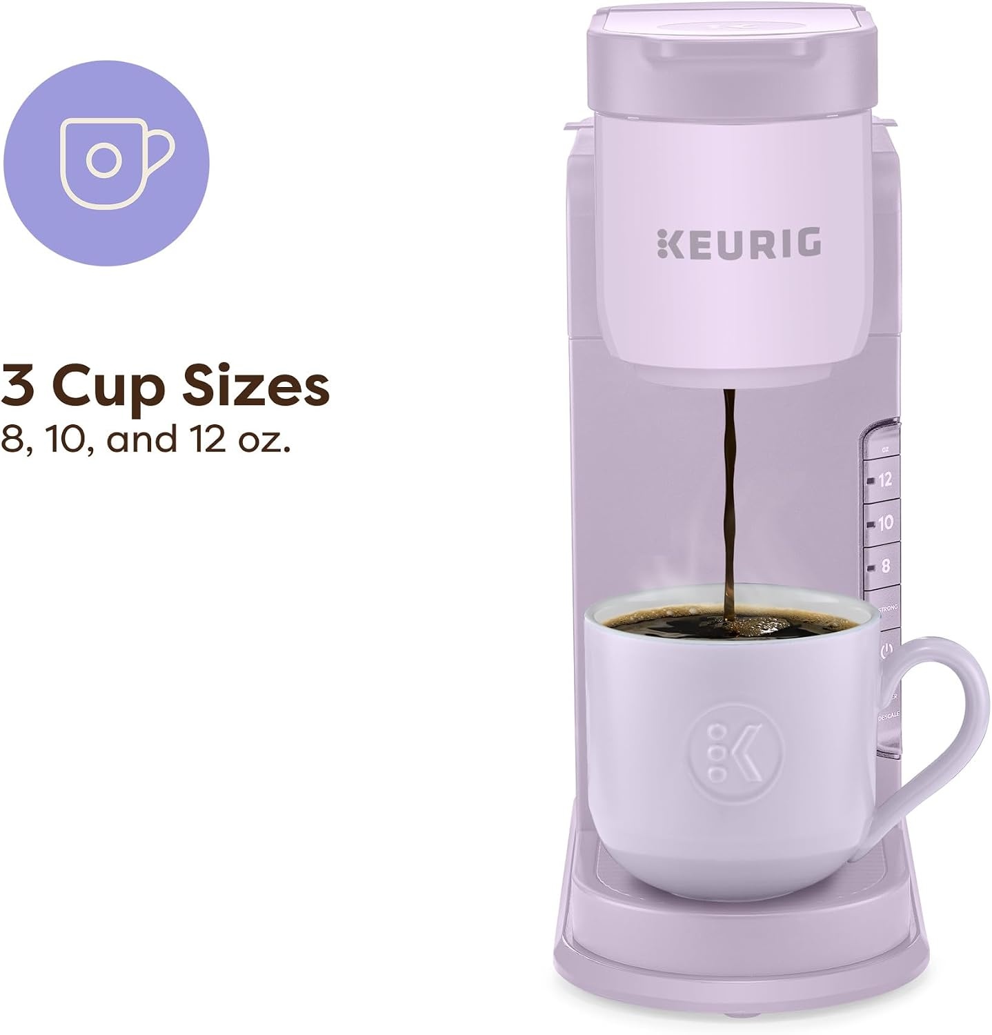 image:imageKeurig KExpress Single Serve Coffee Maker Strong Brew Option 42oz Reservoir Sleek Design for Holiday Hosting ampamp Gifting Warm StoneLavender