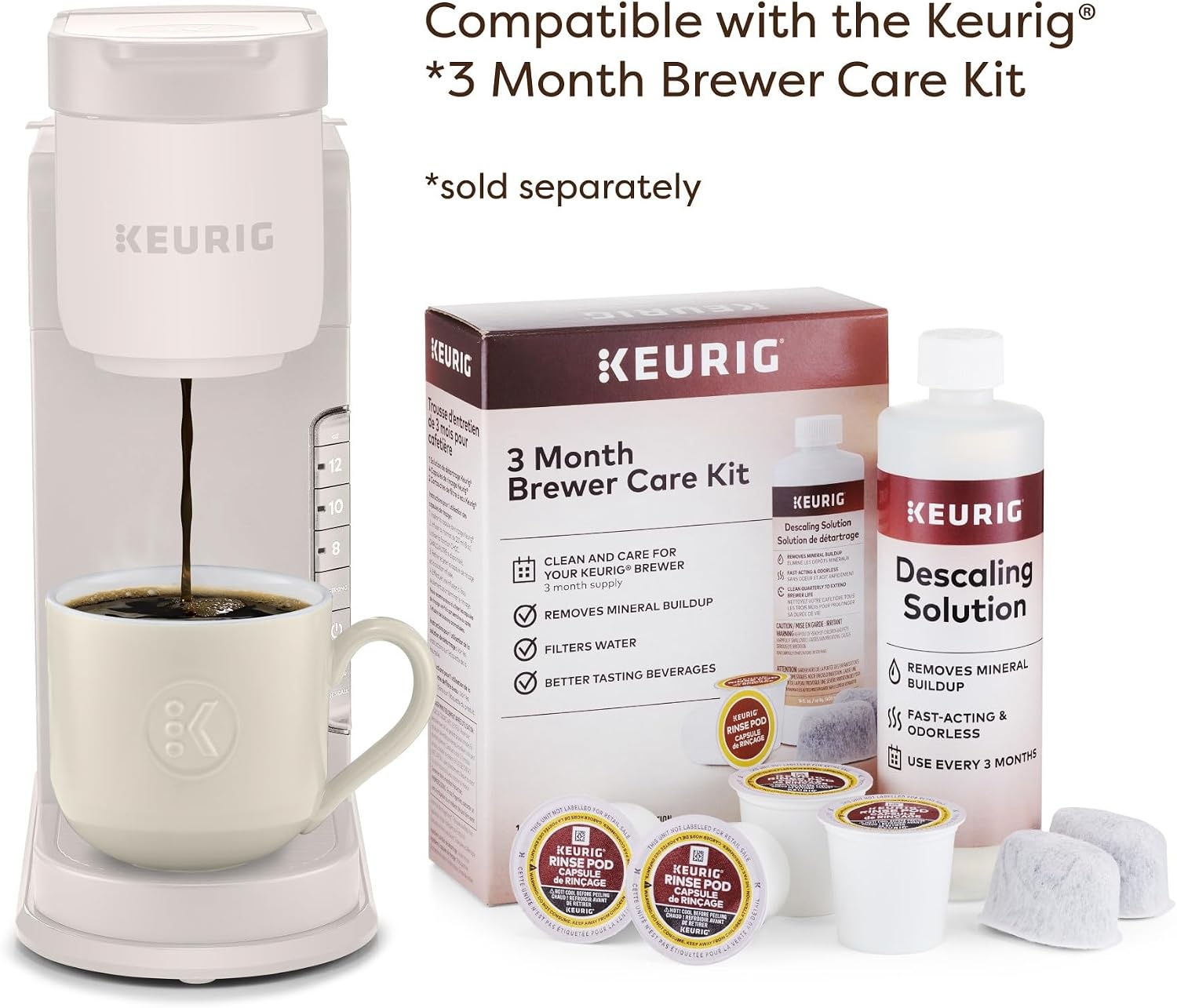image:imageKeurig KExpress Single Serve Coffee Maker Strong Brew Option 42oz Reservoir Sleek Design for Holiday Hosting ampamp Gifting Warm StoneWarm Stone