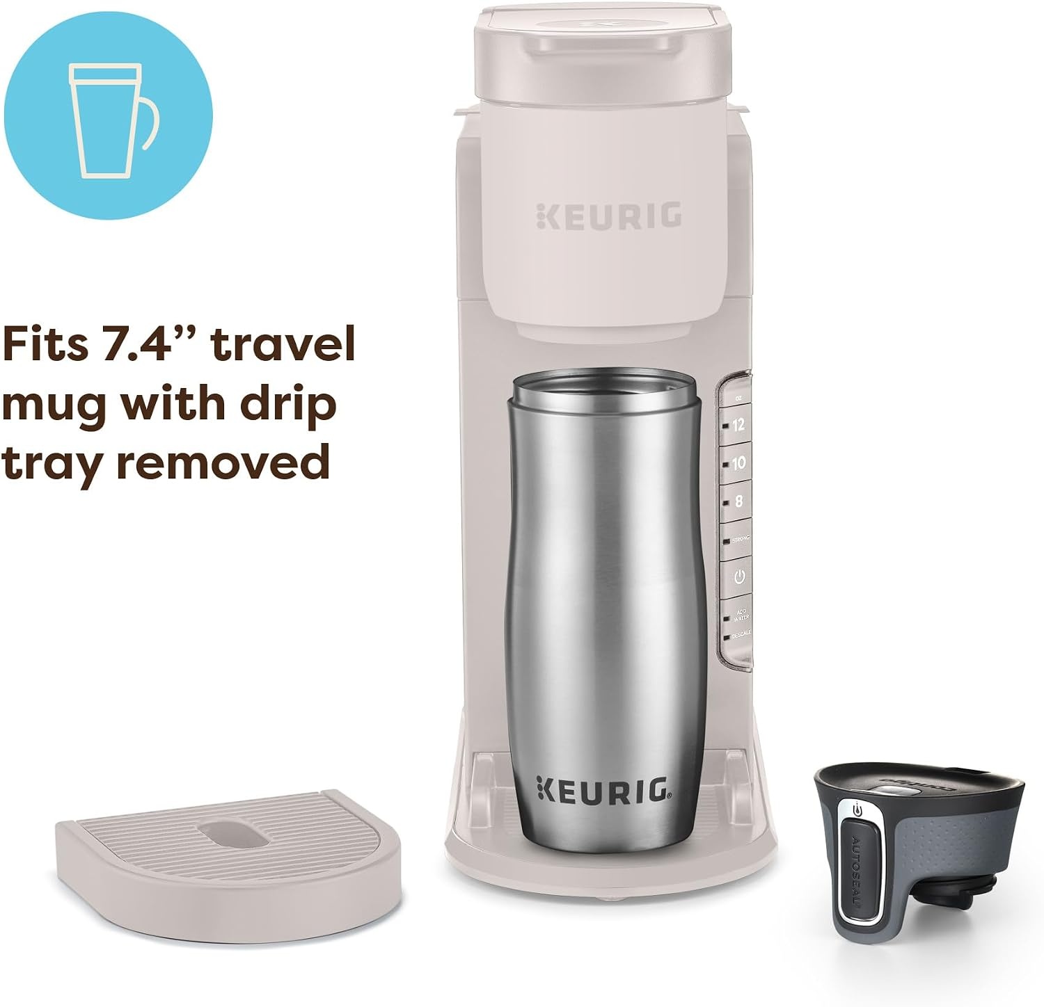 image:imageKeurig KExpress Single Serve Coffee Maker Strong Brew Option 42oz Reservoir Sleek Design for Holiday Hosting ampamp Gifting Warm StoneWarm Stone