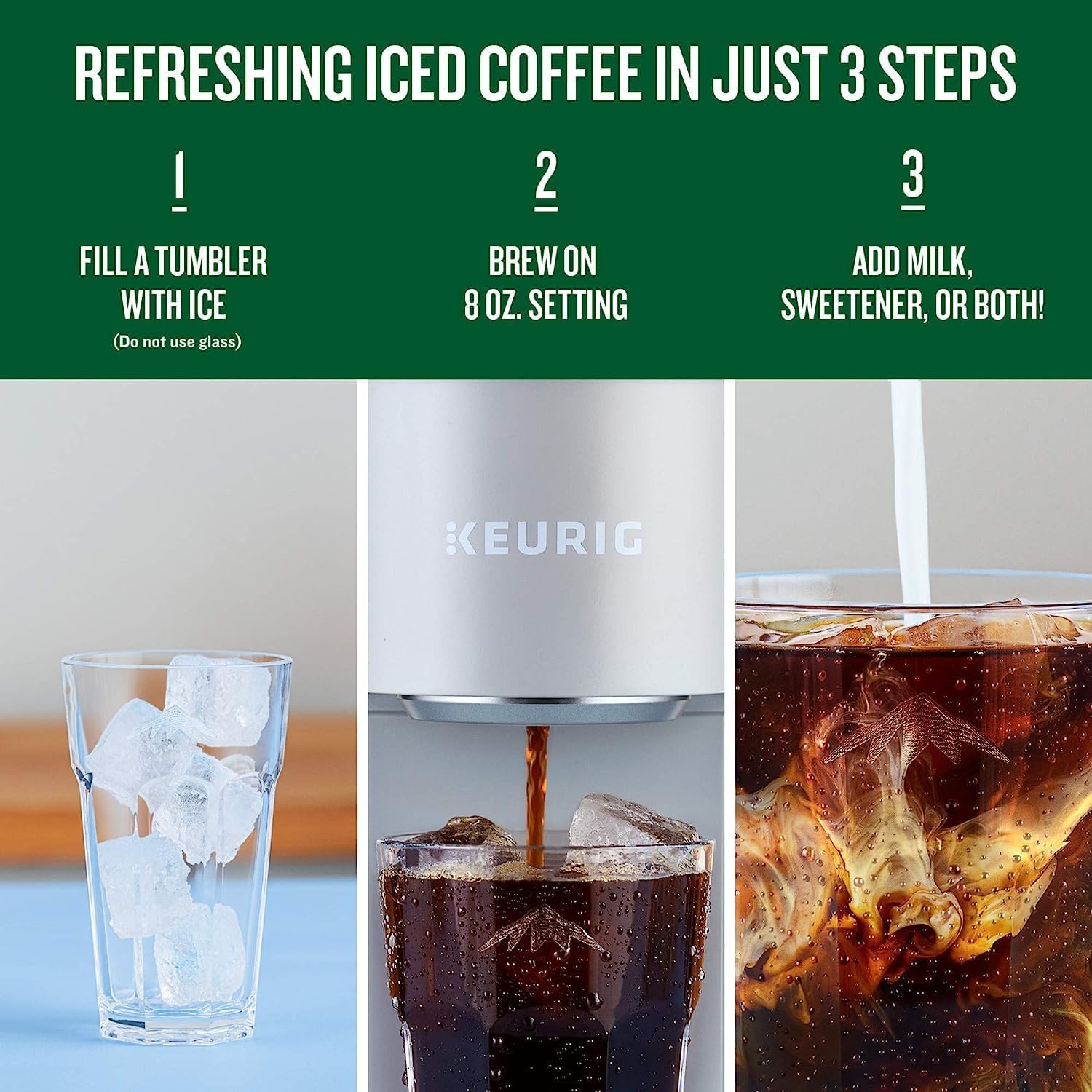 image:imageKeurig KIced Coffee Maker Single Serve KCup Pod Iced Coffee Maker and Green Mountain Coffee Roasters Brew Over Ice Classic Black Single Serve Keurig KCup Pods 72 count