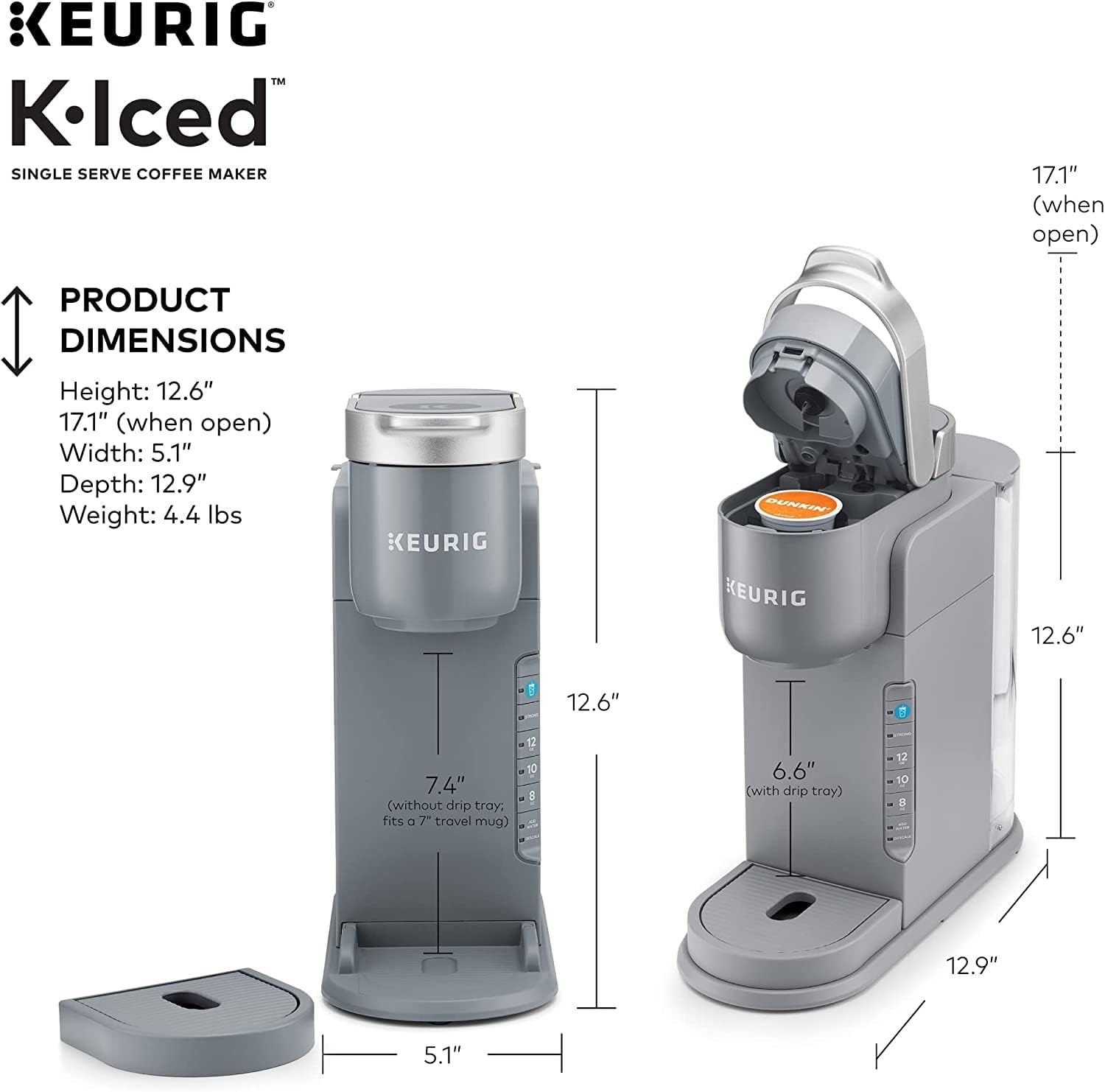 image:imageKeurig KIced Coffee Maker Single Serve KCup Pod Iced Coffee Maker and Green Mountain Coffee Roasters Brew Over Ice Classic Black Single Serve Keurig KCup Pods 72 count