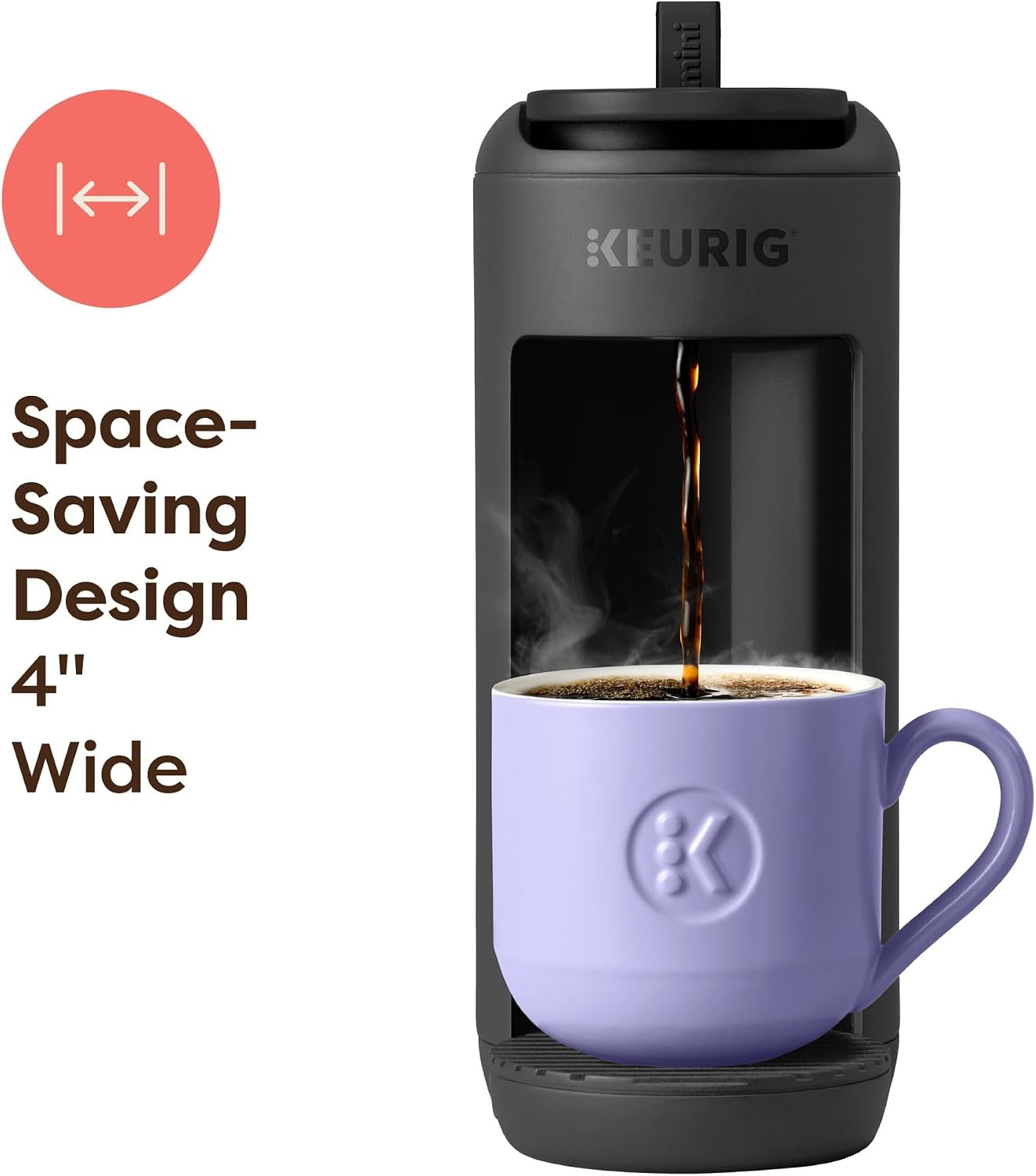 image:imageKeurig KMini Mate Single Serve Coffee Maker UltraCompact 4 Width Travel Mug Friendly Ideal Holiday Gift for Small Spaces Glamping GreenBlack