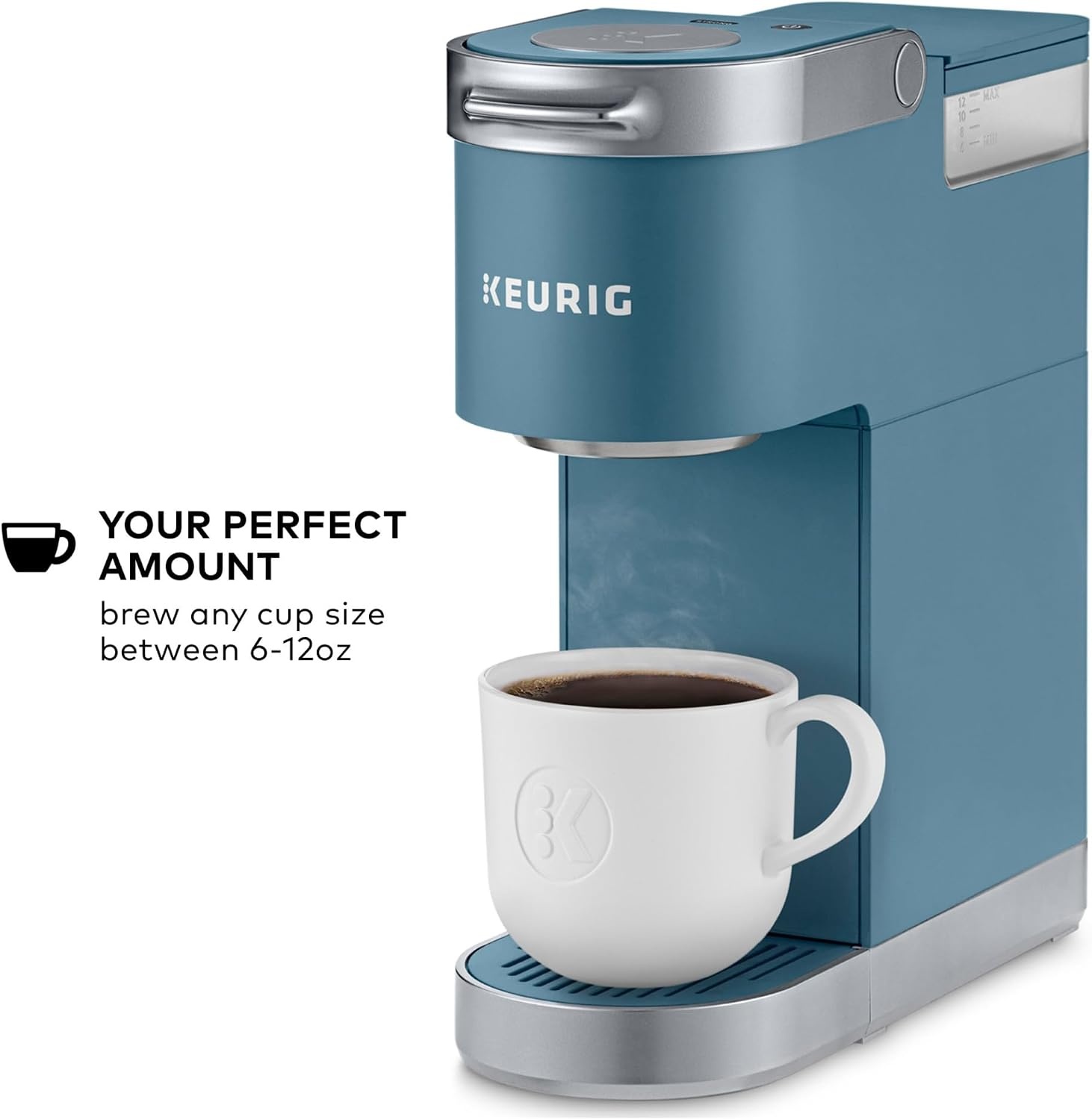 image:imageKeurig KMini Plus Single Serve KCup Pod Coffee Maker with 6 to 12oz Brew Size Stores up to 9 KCup Pods Travel Mug Friendly Cardinal RedEvening Teal