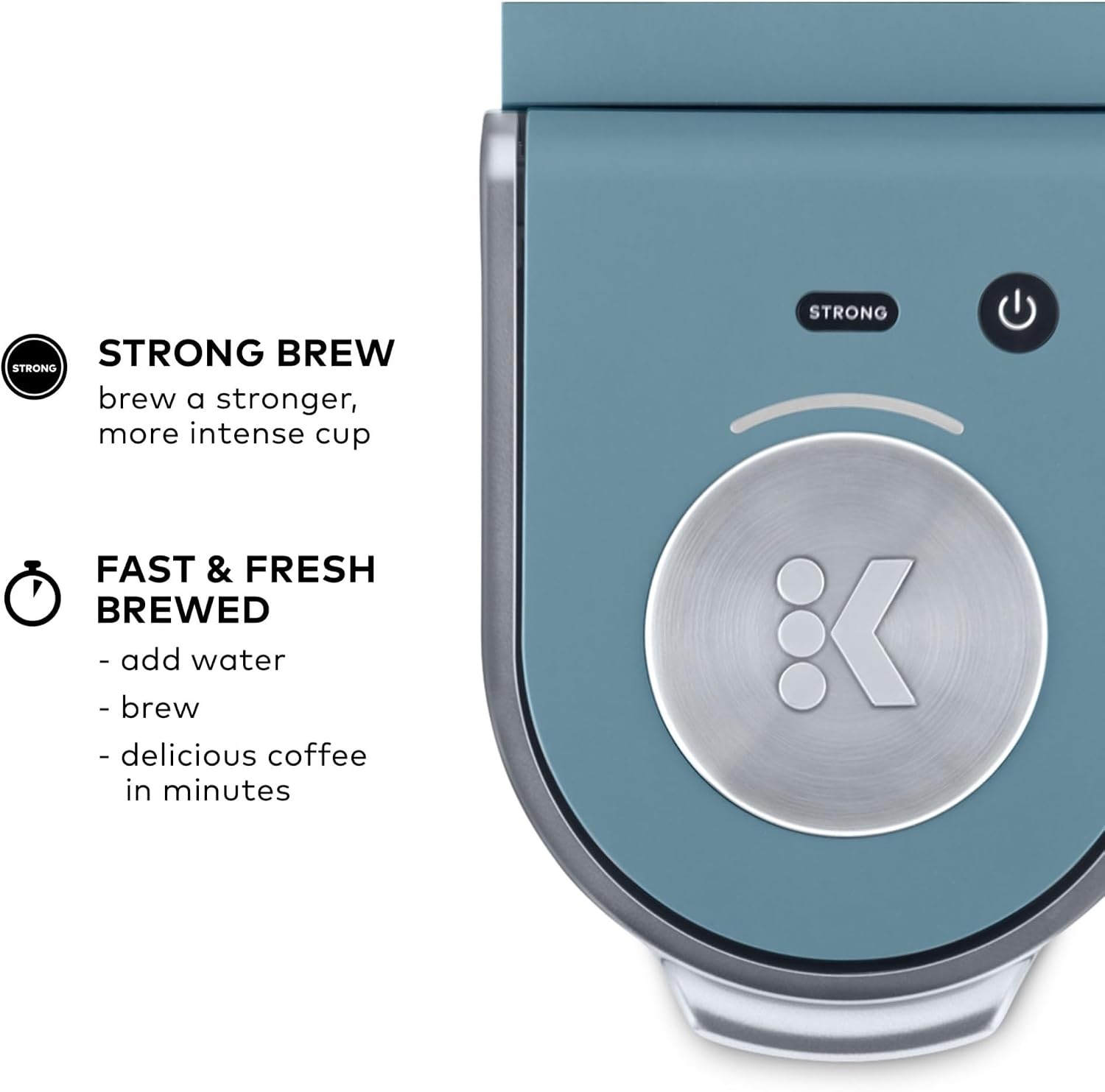 image:imageKeurig KMini Plus Single Serve KCup Pod Coffee Maker with 6 to 12oz Brew Size Stores up to 9 KCup Pods Travel Mug Friendly Cardinal RedEvening Teal