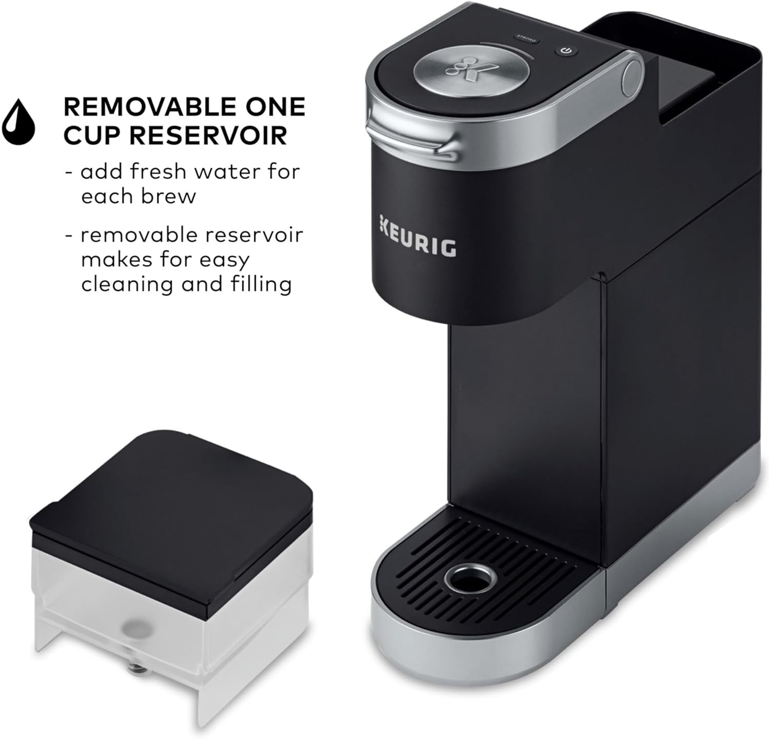 image:imageKeurig KMini Plus Single Serve KCup Pod Coffee Maker with 6 to 12oz Brew Size Stores up to 9 KCup Pods Travel Mug Friendly Cardinal RedMatte Black