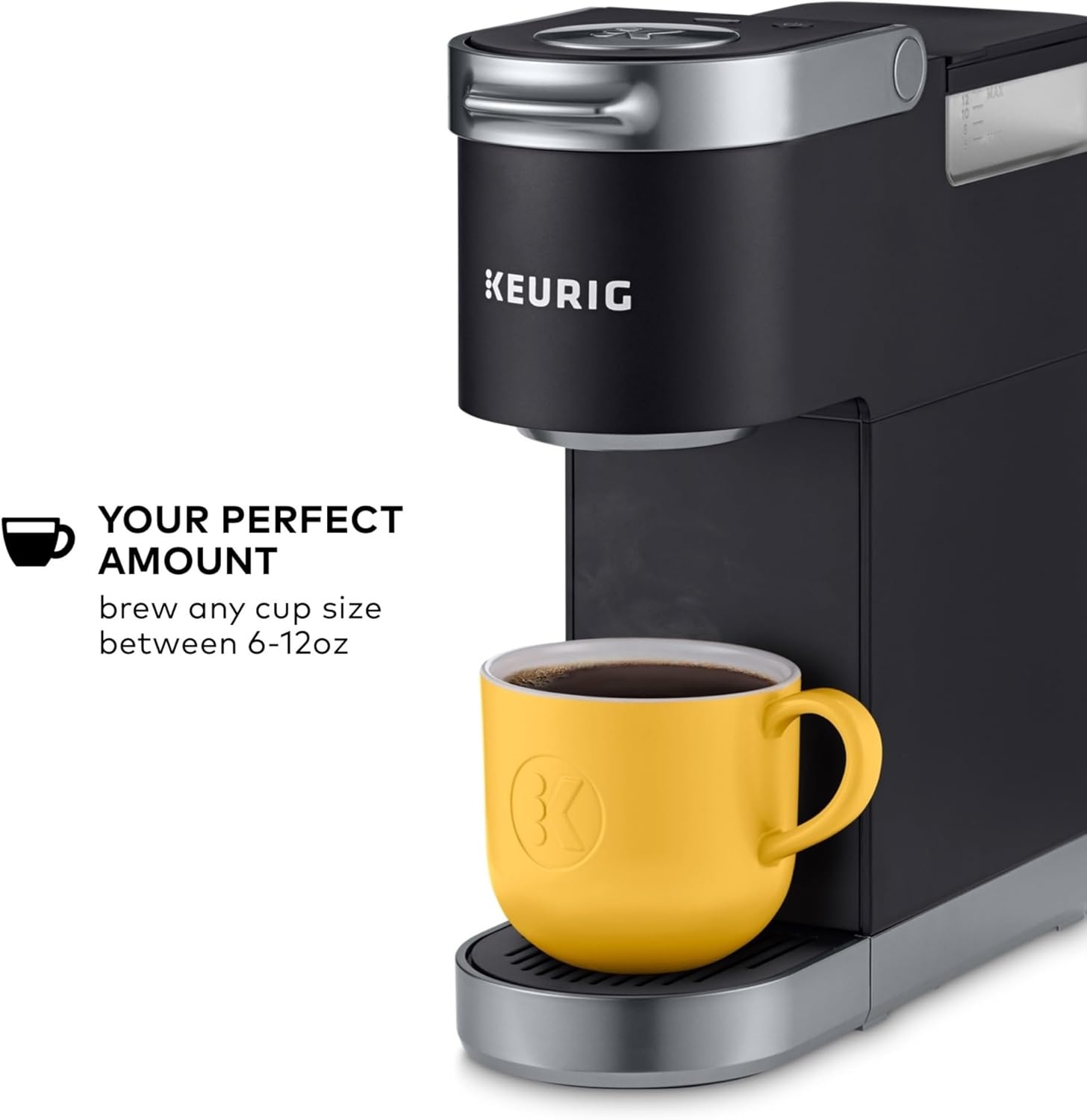 image:imageKeurig KMini Plus Single Serve KCup Pod Coffee Maker with 6 to 12oz Brew Size Stores up to 9 KCup Pods Travel Mug Friendly Cardinal RedMatte Black