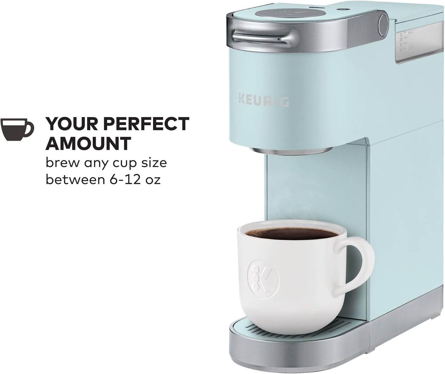 image:imageKeurig KMini Plus Single Serve KCup Pod Coffee Maker with 6 to 12oz Brew Size Stores up to 9 KCup Pods Travel Mug Friendly Cardinal RedMisty Green