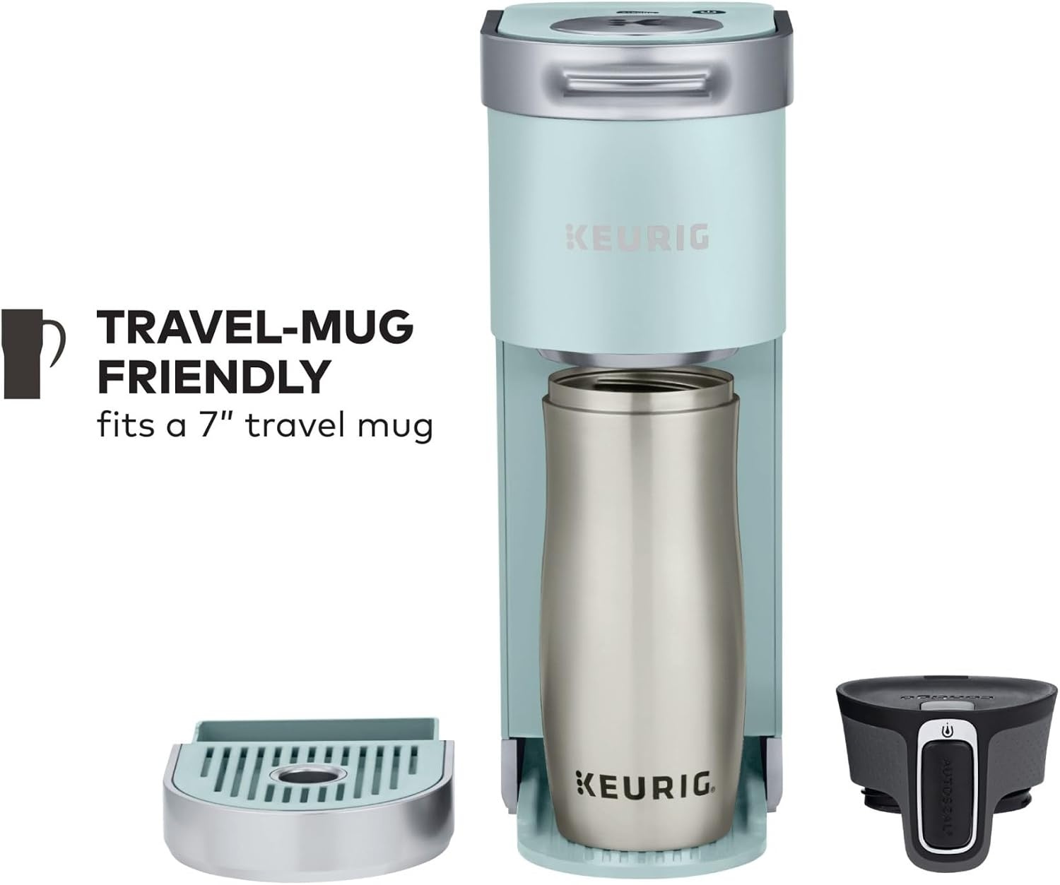 image:imageKeurig KMini Plus Single Serve KCup Pod Coffee Maker with 6 to 12oz Brew Size Stores up to 9 KCup Pods Travel Mug Friendly Cardinal RedMisty Green