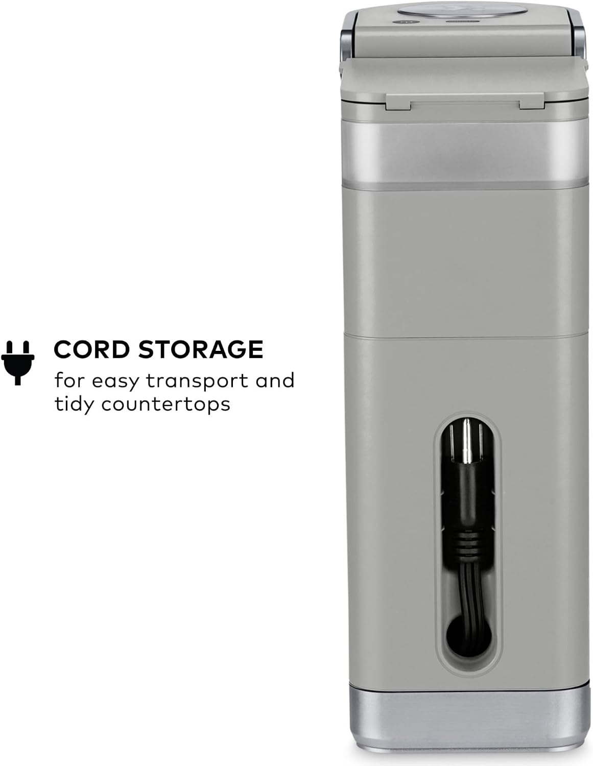 image:imageKeurig KMini Plus Single Serve KCup Pod Coffee Maker with 6 to 12oz Brew Size Stores up to 9 KCup Pods Travel Mug Friendly Cardinal RedStudio Gray