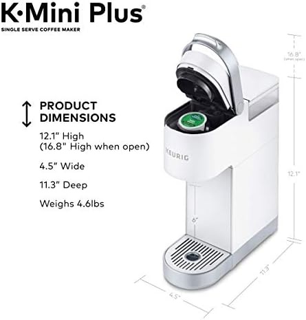 image:imageKeurig KMini Plus Single Serve KCup Pod Coffee Maker with 6 to 12oz Brew Size Stores up to 9 KCup Pods Travel Mug Friendly Cardinal RedWhite