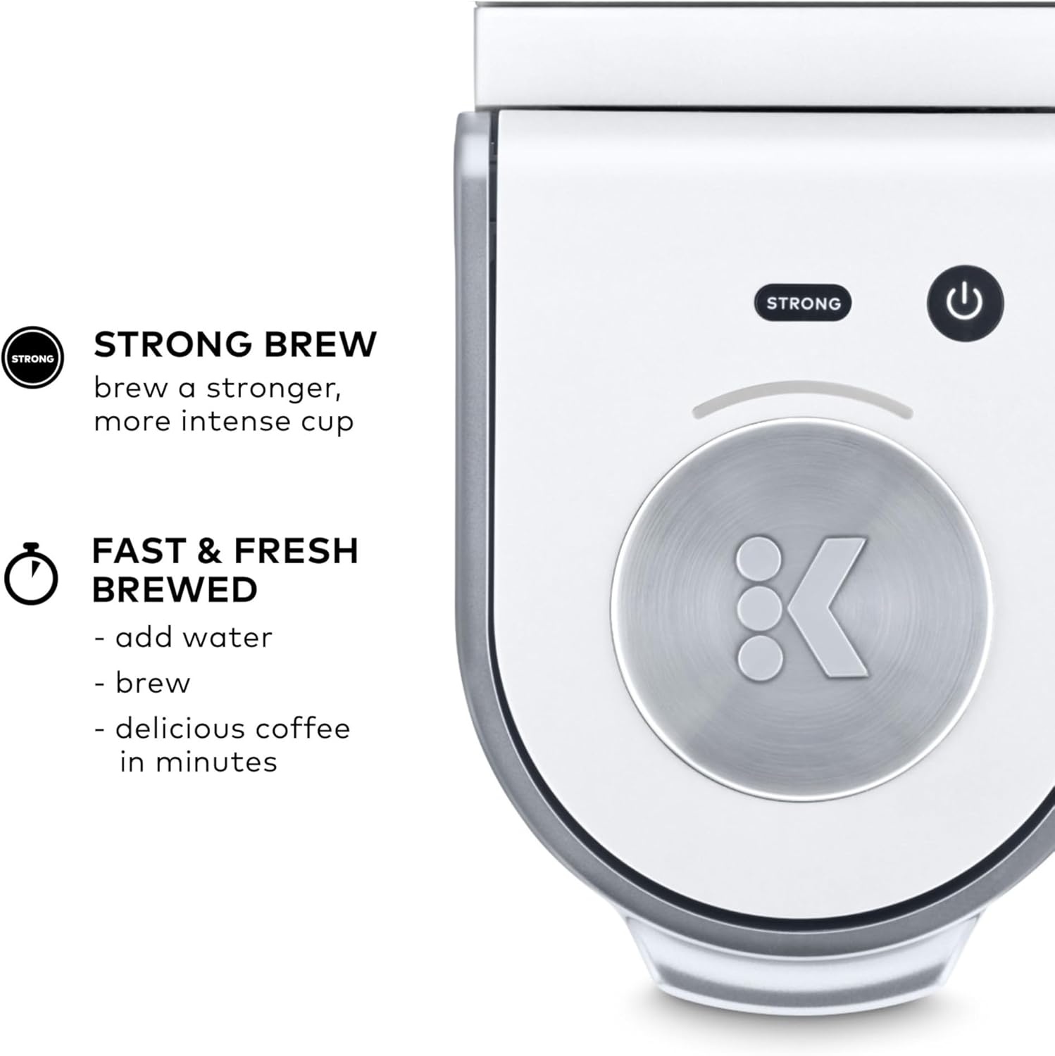image:imageKeurig KMini Plus Single Serve KCup Pod Coffee Maker with 6 to 12oz Brew Size Stores up to 9 KCup Pods Travel Mug Friendly Cardinal RedWhite