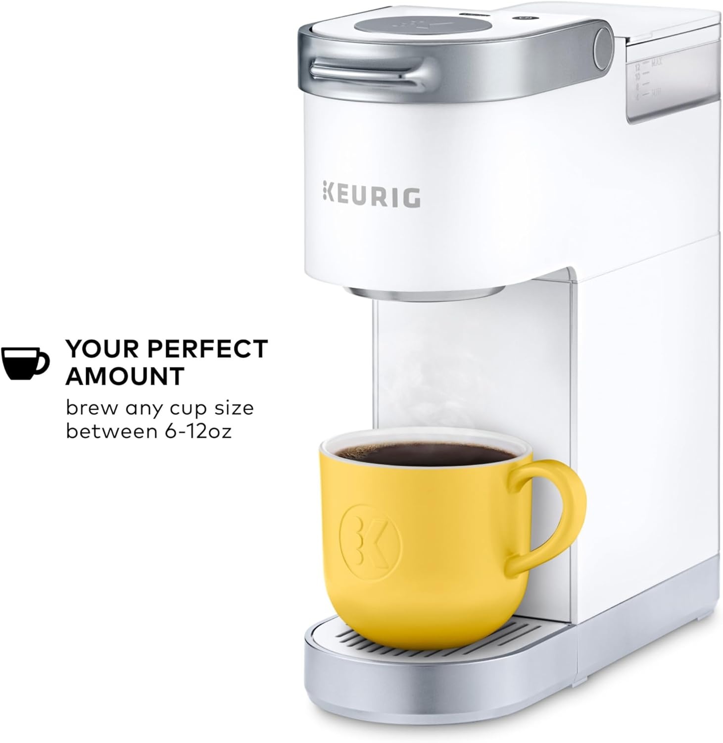 image:imageKeurig KMini Plus Single Serve KCup Pod Coffee Maker with 6 to 12oz Brew Size Stores up to 9 KCup Pods Travel Mug Friendly Cardinal RedWhite