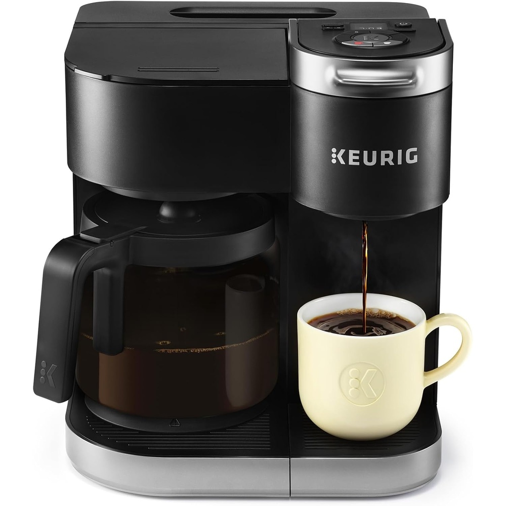 image:imageKeurig KDuo Single Serve KCup Pod ampamp Carafe Coffee Maker with Multiple Brew Sizes 60oz Removable Reservoir Programmable Auto Brew Carafe Gen 1 Black