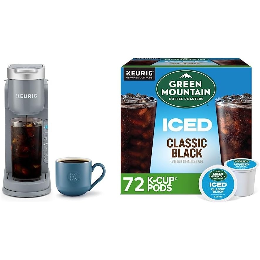 image:imageKeurig KIced Coffee Maker Single Serve KCup Pod Iced Coffee Maker and Green Mountain Coffee Roasters Brew Over Ice Classic Black Single Serve Keurig KCup Pods 72 count