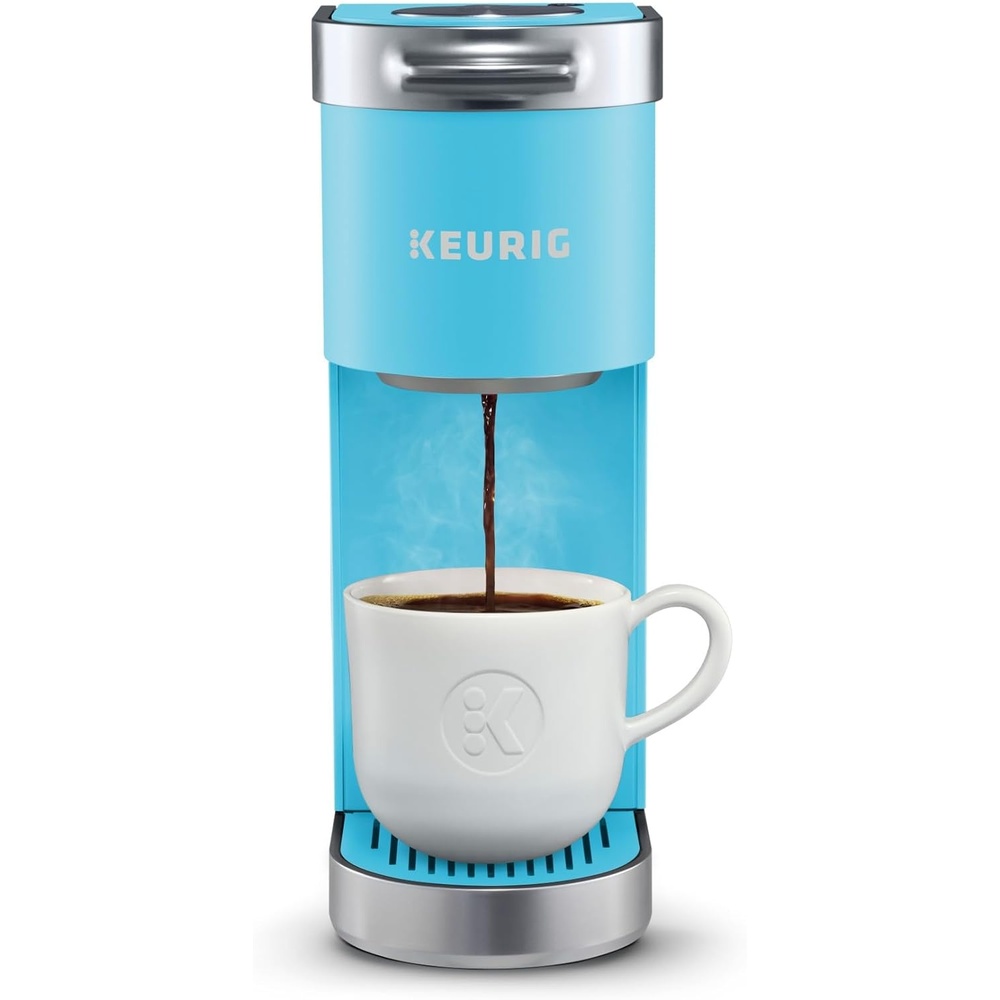 image:imageKeurig KMini Plus Single Serve KCup Pod Coffee Maker with 6 to 12oz Brew Size Stores up to 9 KCup Pods Travel Mug Friendly Cardinal RedCool Aqua