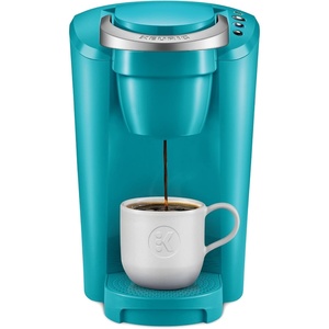 Keurig K-Compact Single-Serve K-Cup Pod Coffee Maker, with 3 Brew Sizes, Smart Start Feature, 36oz Removable Reservoir, Black(Turquoise)