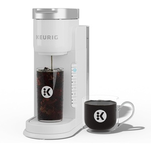 Keurig K-Iced Single Serve Coffee Maker – Brew Over Ice Button, Compact Design, Perfect Holiday Gift for Iced Coffee Lovers, White(White)