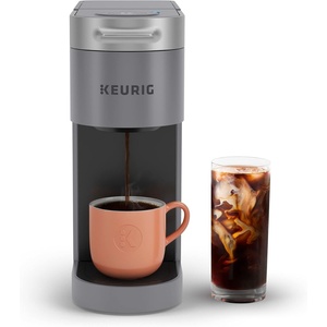 Keurig K-Slim + ICED Single Serve Coffee Maker, Hot and Cold Coffee Capabilities, Brews 8 to 12oz Cups, 46oz Removable Reservoir, Gray